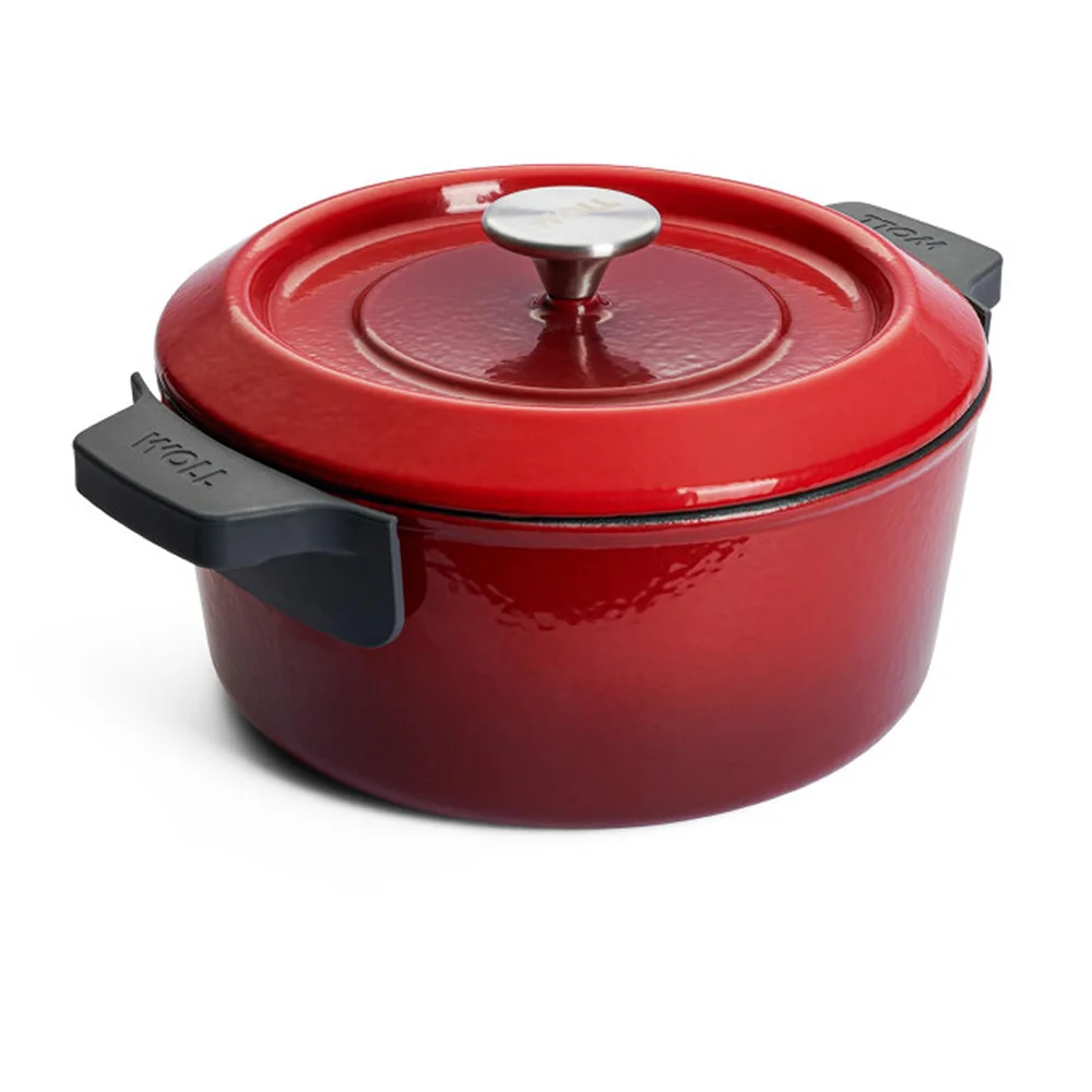 Litinový hrnec s poklicí, Iron, Ø 24 cm / 4,2 l, červená