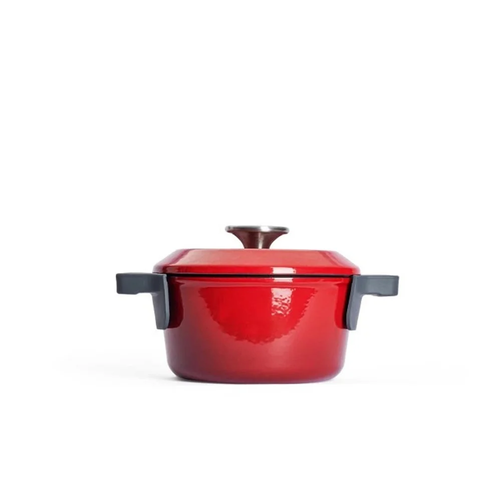Litinový hrnec s poklicí, Iron, Ø 16 cm / 1,3 l, červená