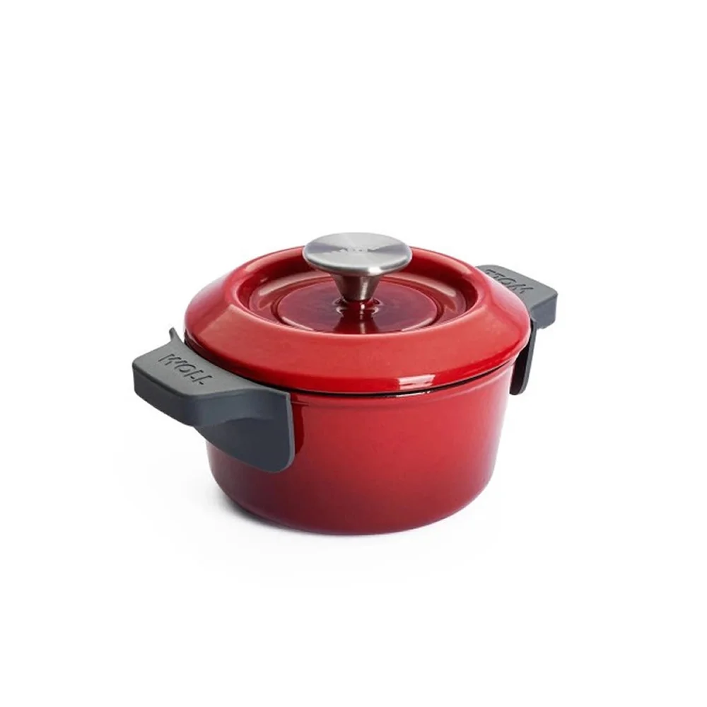 Litinový hrnec s poklicí, Iron, Ø 16 cm / 1,3 l, červená