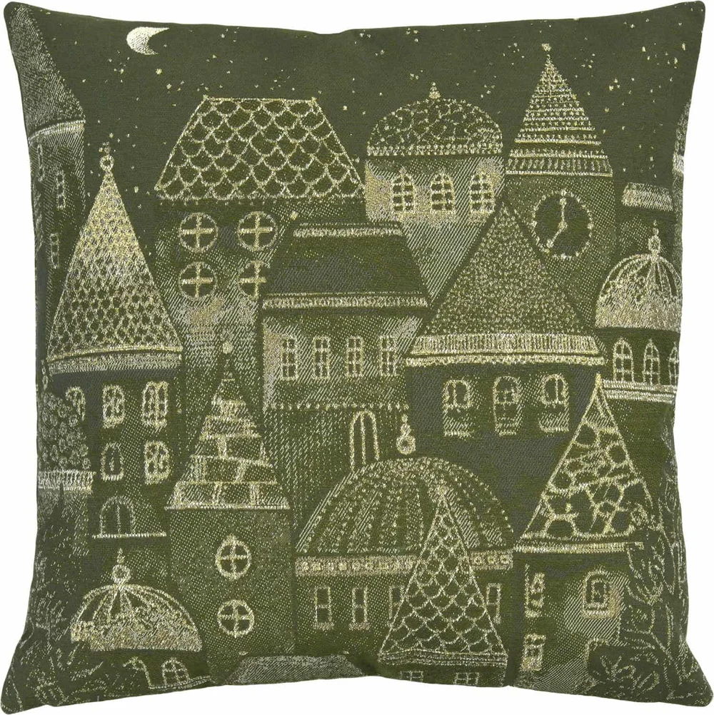 Povlak na polštář Notte Santa, 45 × 45 cm, olive