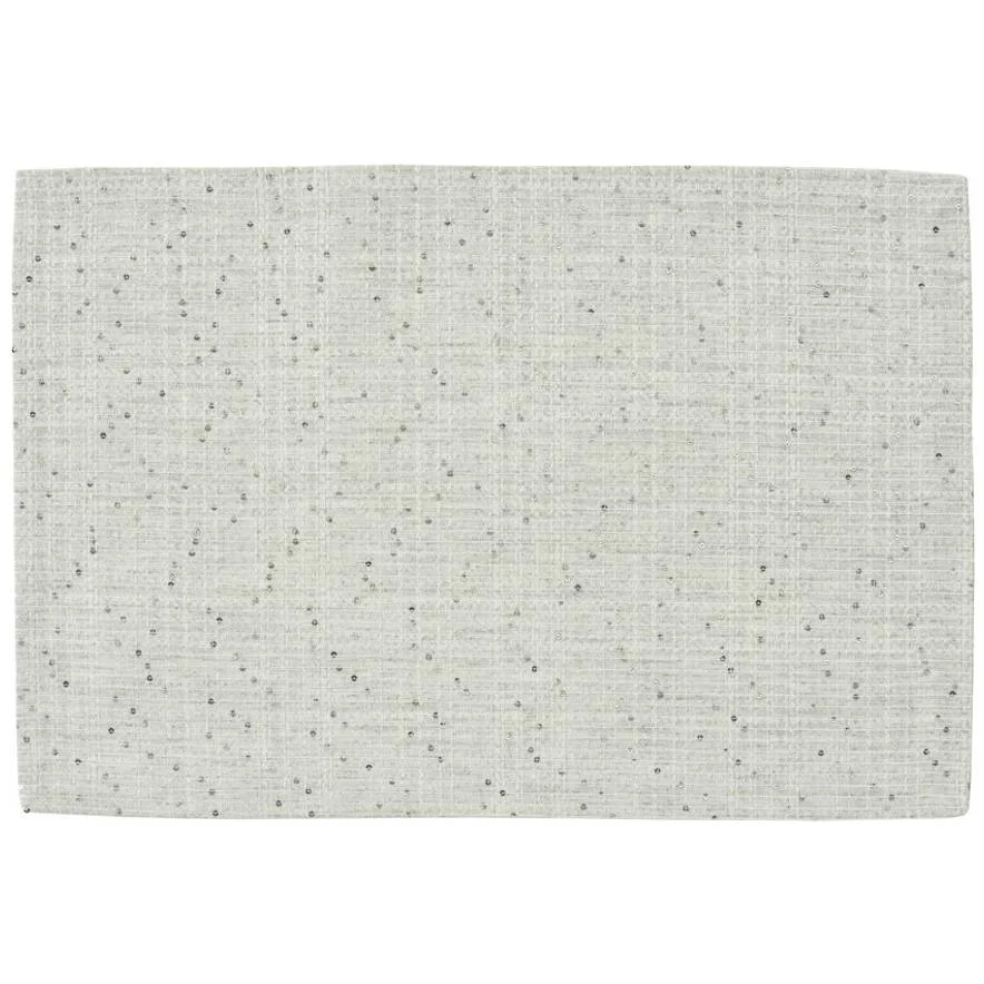 Třpytivé prostírání Lustrini, 35 × 50 cm, white