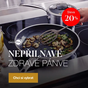 Pánve GreenPan s nepřilnavým keramickým povrchem a slevou -20 %.