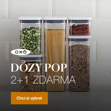 Pořádek v kuchyni nikdy nebyl stylovější. Ke dvěma dózám OXO POP od nás získáte třetí zdarma.