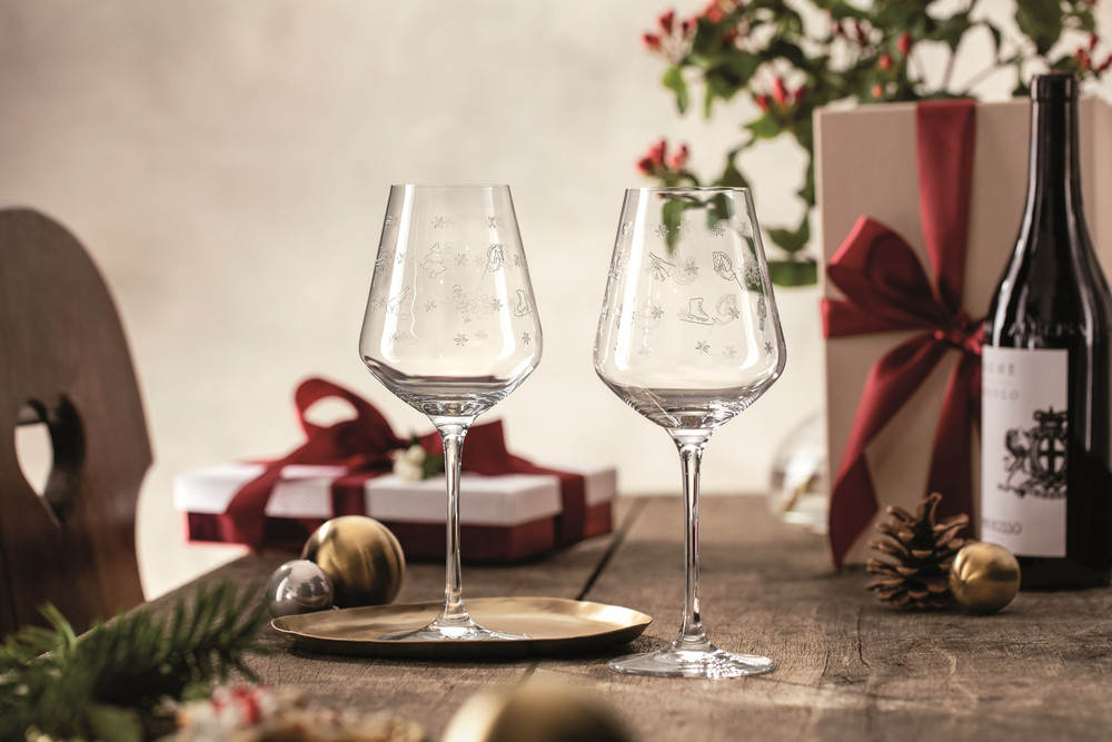 Slavnostní nápojové sklo Villeroy & Boch Toy´s Delight. K dispozici sklenice na šampaňské, bílé a červené víno.