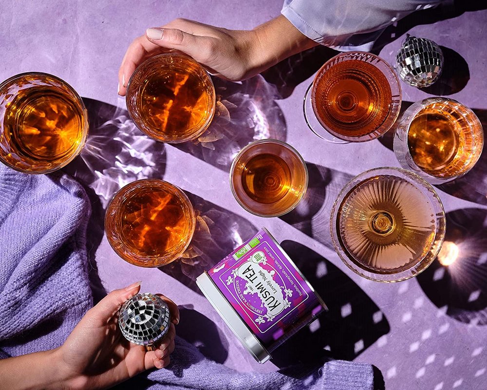 Bio organický bylinný čaj Lovely Night, Kusmi Tea pro lásky plnou noc a pěkné sny.