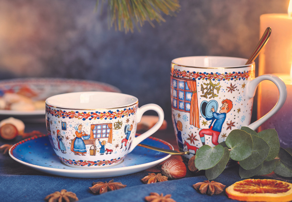 Rosenthal Chriistmas bakery / Vánoční pečení – kolekce vánočních porcelánových hrnků a šálků od Renáty Fučíkové