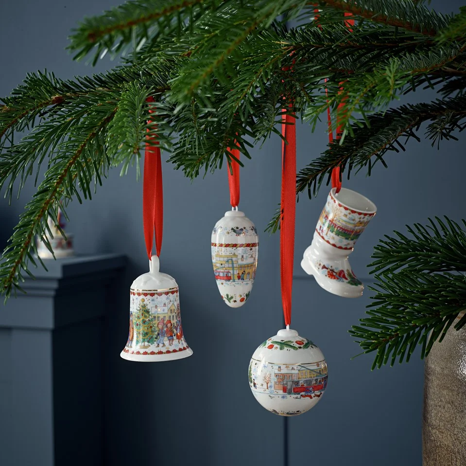 Vánoční porcelánové ozdobyz kolekce Rosenthal 2023 Christmas Sounds