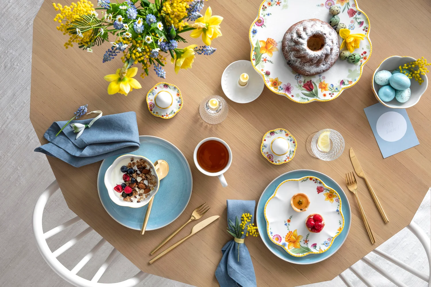 Porcelán Villeroy Boch kolekce spring awakening, sklenice boston, blubeberry
