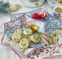 Pistáciové diamanty s citronem