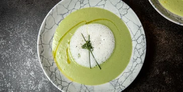 Hráškový krém se slaninovou pěnou podle Lukáše Čížka