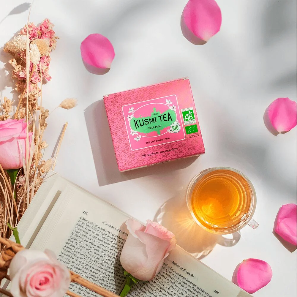 Porcovaný zelený čaj kusmi Tea Green Rose Bio, 20 sáčků