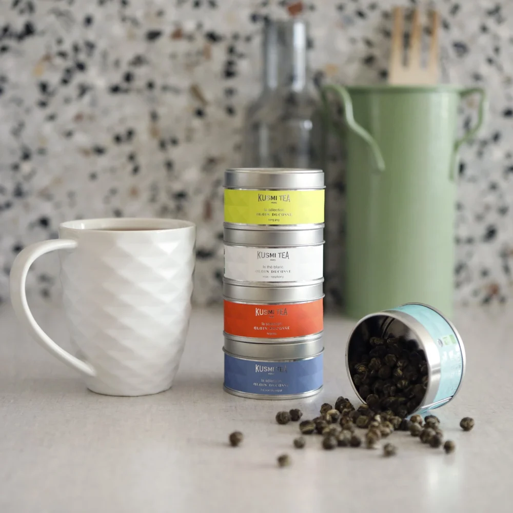 Sypané čaj Kusmi Tea – čajové miniatury Alain Ducasse