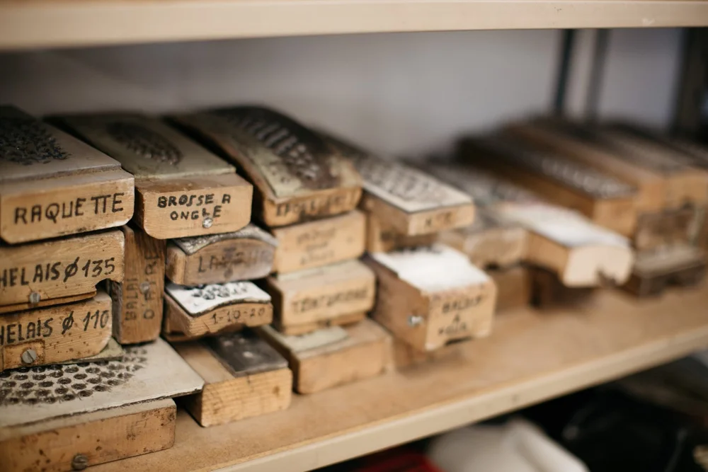 Dřevěné vzorky k výrobě kartáčů Andrée Jardin
