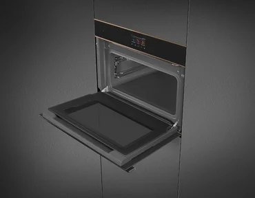 Smeg Kompaktná parná rúra Dolce Stil Novo, 45 cm, objem 41 l, SO4604S4PNR, čierna
