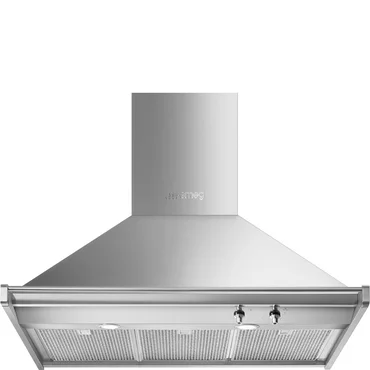 Smeg Nástenný odsávač pár, 90 cm s 3 tukovými filtrami