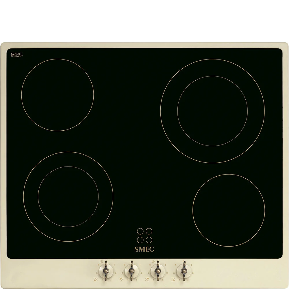Sklokeramická varná doska P864, 60 cm, senzorové ovládanie, 4 varné zóny, krémová