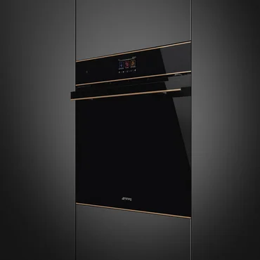 Smeg Vstavaná rúra Dolce Stil Novo, 60 cm, objem 68 l, SOP6604TPNR, čierna