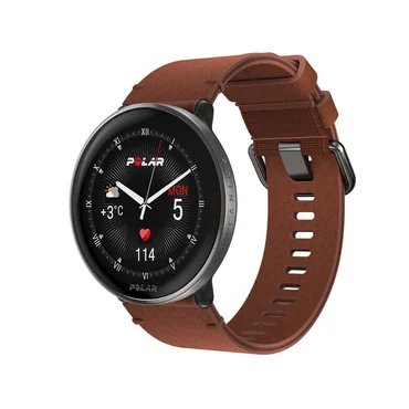Polar Fitness a wellness hodinky Ignite 3 Titanium, kožený + silikónový remienok, veľkosť S-L