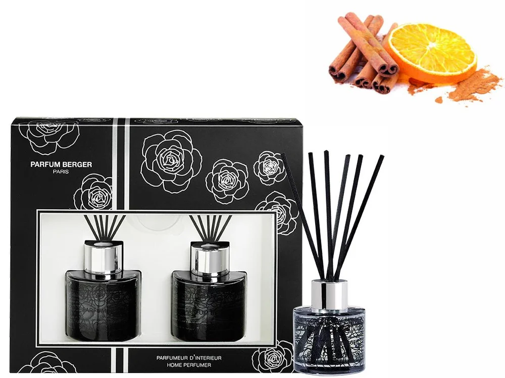 Darčekové balenie Duo Mini: aróma difuzér Rose, Pomaranč a škorica, 2 x 40 ml
