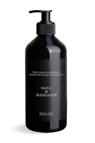 Cereria Mollá  Parfumované tekuté mydlo Basil & Mandarin, 500 ml, čierna