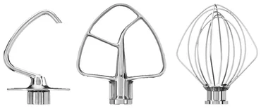 KitchenAid Sada nerezových metličiek k robotu (hnetací hák, plochý šľahač a šľahacia metla)