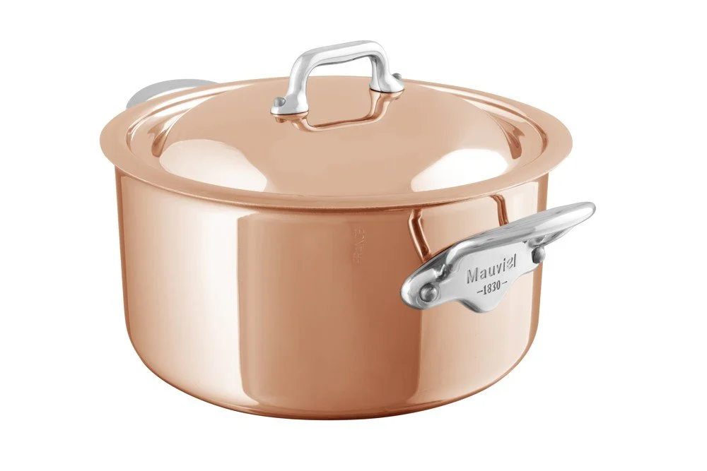 M´6S medený hrniec na indukčnú varnú dosku s pokrievkou, Ø 24 cm / 5,8 l