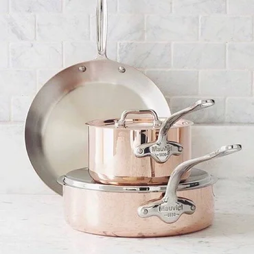 Mauviel Medená panvica na soté s nerezovou rukoväťou, M'Héritage 150 S, 28 cm / 5,7 l