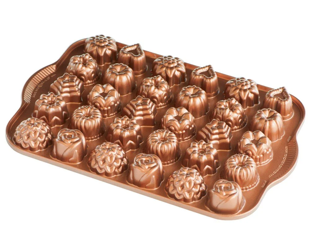 Forma na čajové pečivo a čokoládové pralinky, medená, 590ml