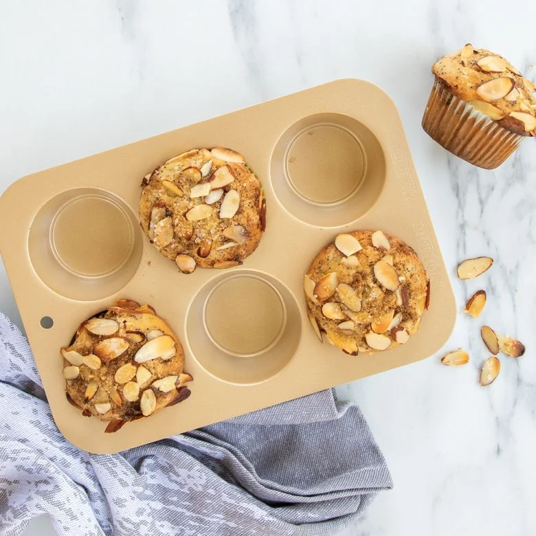 Forma Muffin plát se 6 formičkami, 25 x 18 cm, zlatá