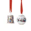 Vianočná sada porcelánový mini zvonček a mini guľa, Vianočné pečenie, limitovaná edícia