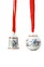 Vianočná súprava porcelánový mini zvonček a mini guľa, Vianočné darčeky, limitovaná edícia