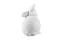 Veľkonočná porcelánová dekorácia Zajac s vajíčkom, white biscuit, 10 cm