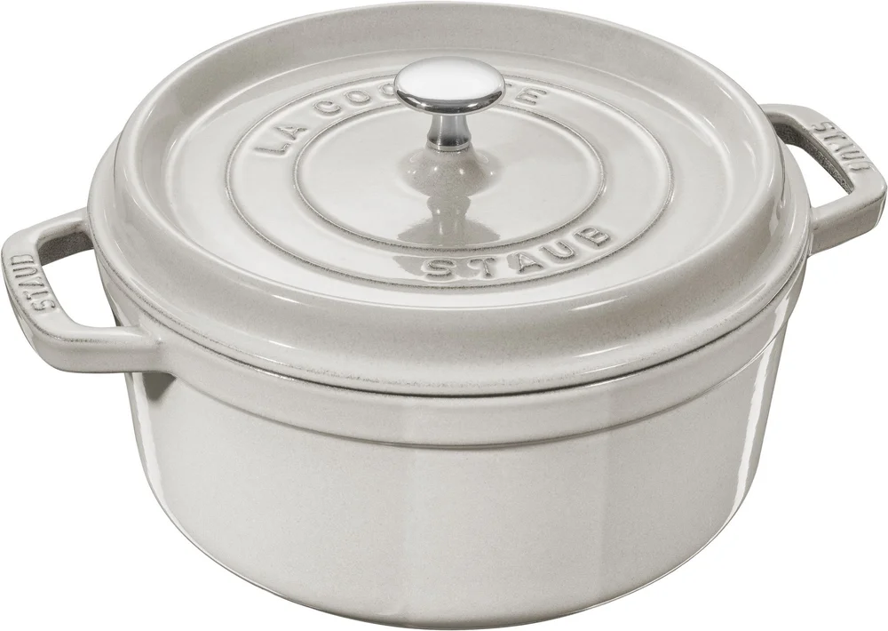 Liatinový hrniec s pokrievkou Cocotte, biela hľuzovka, 20 cm / 2,2 l