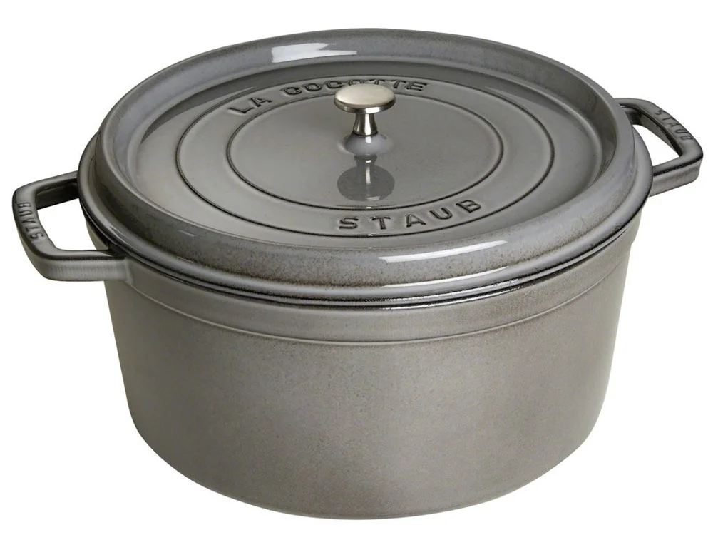 Liatinový hrniec s pokrievkou Cocotte, tmavosivá, 30 cm / 8,35 l