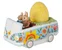 Bunny Tales veľkonočná dekorácia, zajačiky šoférujú minibus