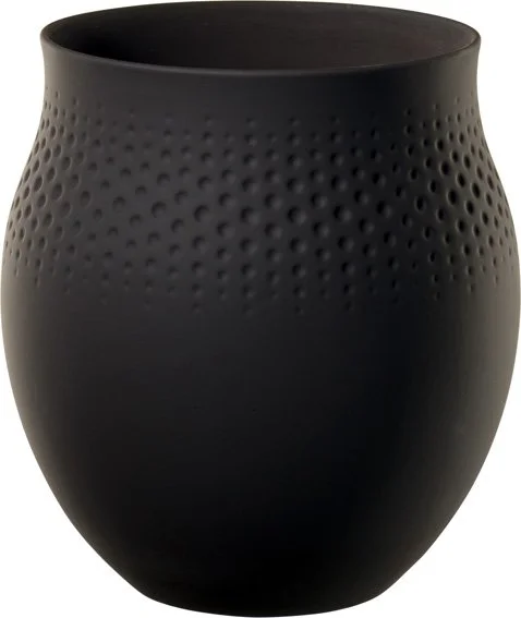 Collier Noir porcelánová váza Carré, 22,5 cm