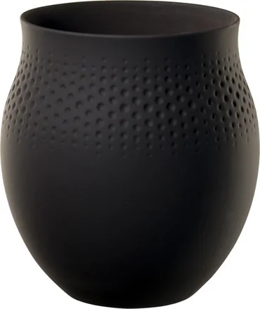 Villeroy & Boch Collier Noir porcelánová váza Carré, 22,5 cm