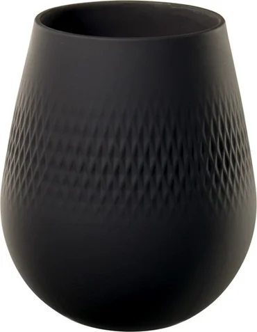 Villeroy & Boch Collier Noir porcelánová váza Carré, 14 cm