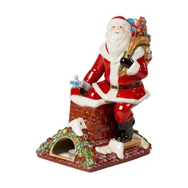Villeroy & Boch Christmas Toys Memory svietnik / hrajúcí Santa Claus na streche, 32 cm