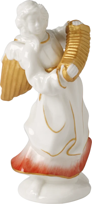 Porcelánový anjel s harmonikou Christmas Angel