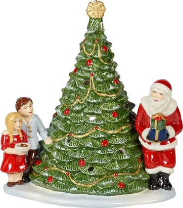 Villeroy & Boch Christmas Toys svietnik, Santa Claus pri stromčeku, 23 cm