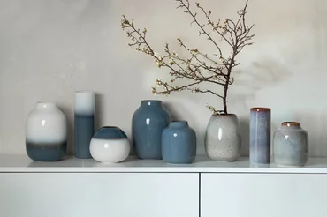 Villeroy & Boch Lave Home bleu kameninová váza Cylinder, 25 cm