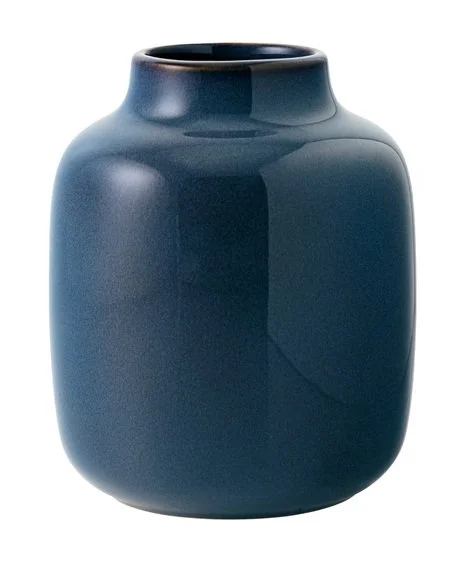 Lave Home bleu uni kameninová váza Nek, 15,5 cm