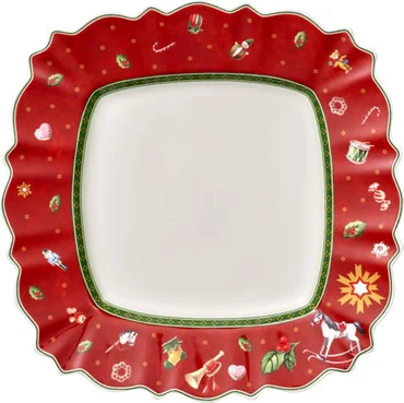 Villeroy & Boch Toy´s Delight jedálensky tanier, červený, 28,5 x 28,5 cm,