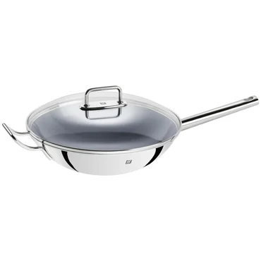 Zwilling Plus nepriľnavá panvica wok so sklenenou pokrievkou, Ø 32 cm