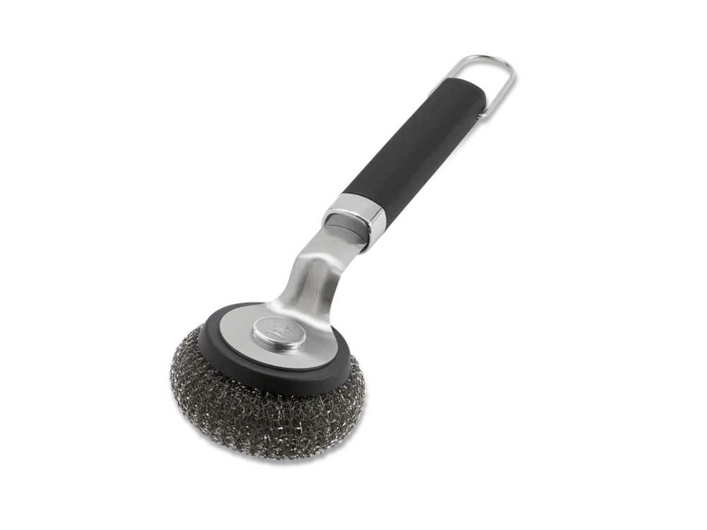Guľatá grilovacia kefa na čistenie roštov, 30 cm, drôtenka