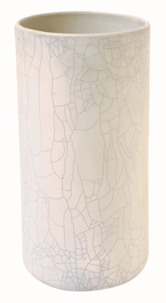 Váza Anse, 28 cm, saténová biela