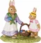 Bunny Tales veľkonočná dekorácia, zajačiky s košíčkom