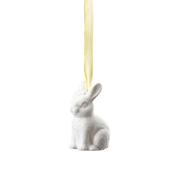 Rosenthal Veľkonočná závesná dekorácia porcelánový zajačik sediaci, 6 cm