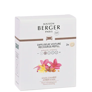 Maison Berger Paris Keramická náplň vône do auta, Ambrové slnko, 2 ks